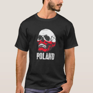 Camiseta Bandera de Polonia Cráneo Orgullo Polaco Patriótic