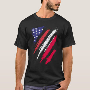 Camiseta Bandera de Polonia cultivada en Estados Unidos USA