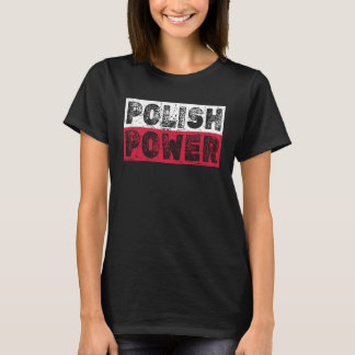Camiseta Bandera de Polonia de la cosecha del poder