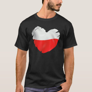 Camiseta Bandera De Polonia En Forma De Polonia Del Corazón