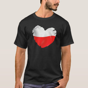Camiseta Bandera De Polonia En Forma De Polonia Del Corazón