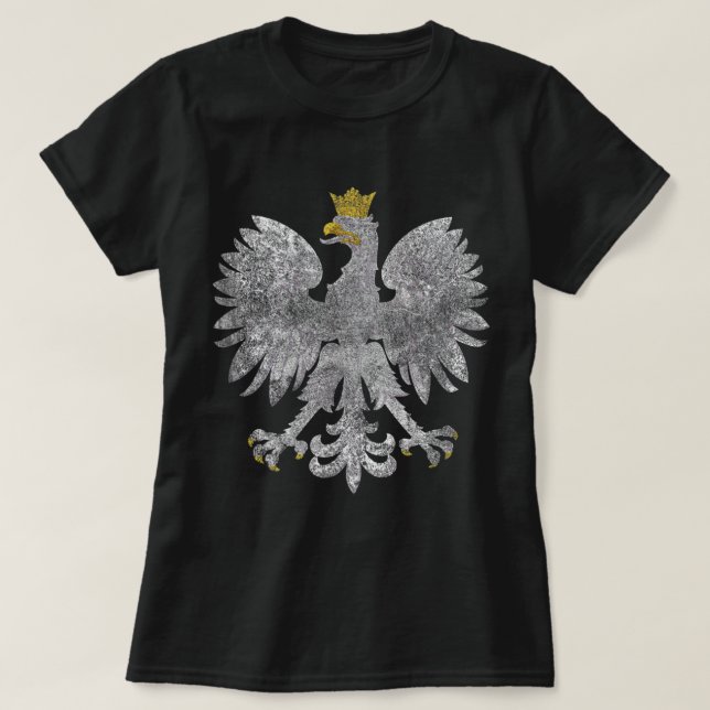 Camiseta Bandera de Polonia Guay Polska Flaga águila polaca (Diseño del anverso)