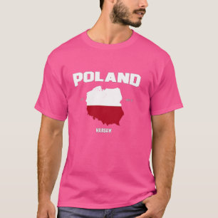 Camiseta Bandera de Polonia, Mapa de Polonia, Día Nacional 