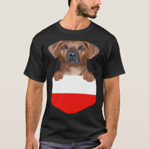 Camiseta Bandera De Polonia Rhodesia Ridgeback Perro En El