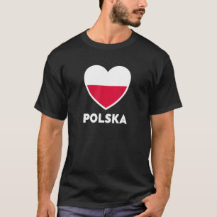 Camiseta Bandera de Polonia Rojo y Blanco