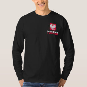 Camiseta Bandera de Polonia y Patriótico del Escudo de Arma