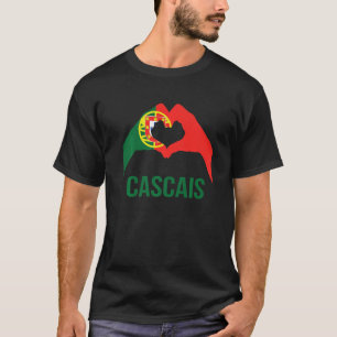 Camiseta Bandera de Portugal Amor Ciudad Portuguesa Cascais