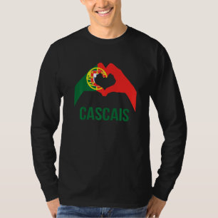 Camiseta Bandera de Portugal Amor Ciudad Portuguesa Cascais