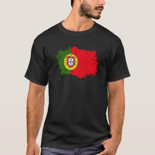 Camiseta Bandera de Portugal Bandera País de Grunge Portuga