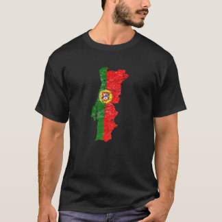 Camiseta Bandera De Portugal Con Mapa Portugués Molesto Grá