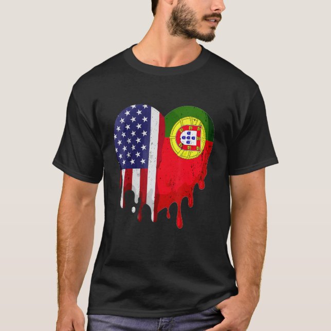 Camiseta Bandera de Portugal del Mes de la Herencia Portugu (Anverso)