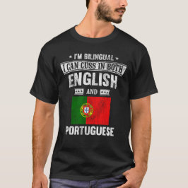 Camiseta Bandera de Portugal divertida en inglés y portugué