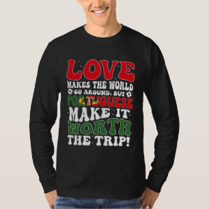 Camiseta Bandera de Portugal Hombres y Mujeres Mono Lindo P