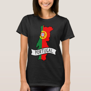 Camiseta Bandera de Portugal Mapa Orgullo Patriótico Portug