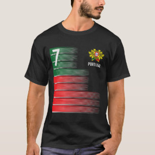 Camiseta Bandera de Portugal Número 7 Fanático de Fútbol Ho