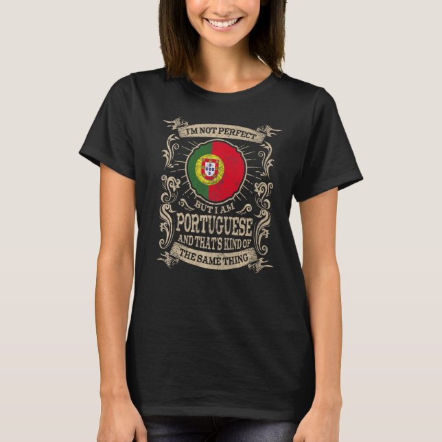 Camiseta Bandera de Portugal Orgullosos Hombres y Mujeres P (Anverso)