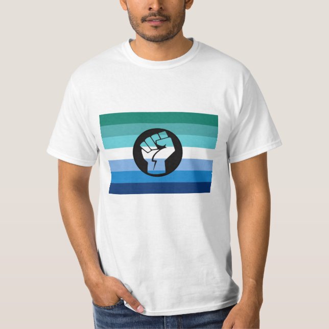 Camiseta Bandera de protesta de hombres gay (Anverso)