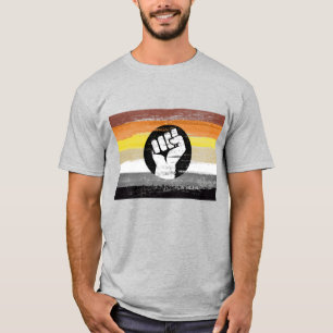 Camiseta Bandera de protesta pintada con oso