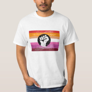 Camiseta Bandera de protesta pintada lésbica