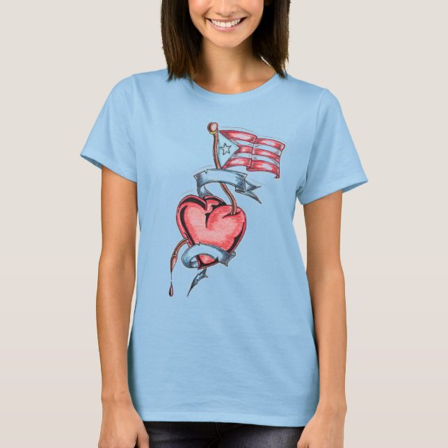 Camiseta Bandera de Puerto Rico (Anverso)