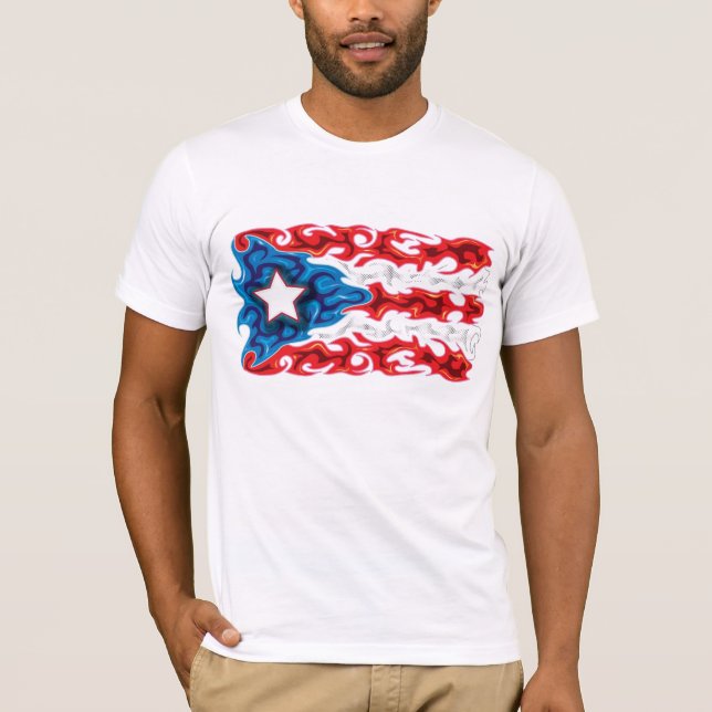Camiseta Bandera de Puerto Rico (Anverso)