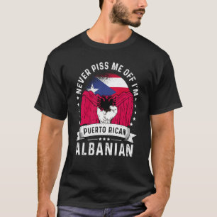 Camiseta Bandera de Puerto Rico Albania crece orgullo de hu
