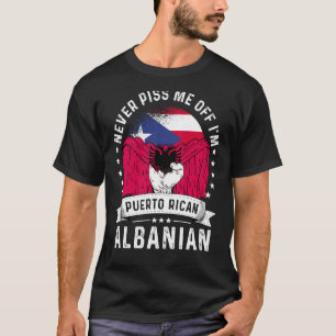 Camiseta Bandera de Puerto Rico Albania crece orgullo de hu