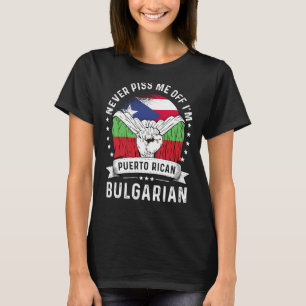 Camiseta Bandera de Puerto Rico Bulgaria crece orgullo del 