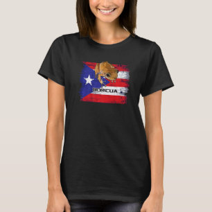 Camiseta Bandera de Puerto Rico con Boricua Coqui Patriótic