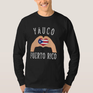 Camiseta Bandera de Puerto Rico Corazón Ciudad de Yauco