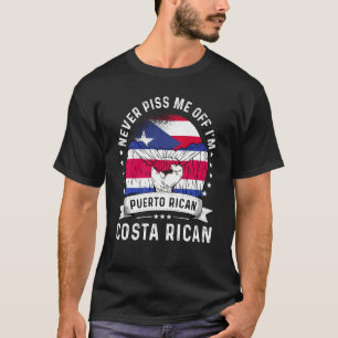 Camiseta Bandera de Puerto Rico Costa Rica crece orgullo