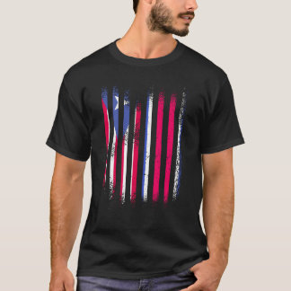 Camiseta Bandera de Puerto Rico Costa Rica Crecido Banderas