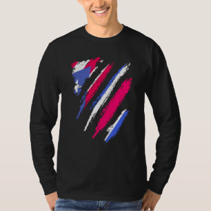 Camiseta Bandera de Puerto Rico Costa Rica Cultivado País P