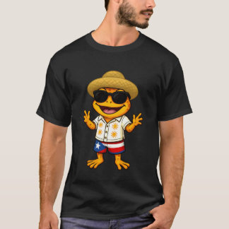 Camiseta Bandera de Puerto Rico de la rana Coqui Cool Heren