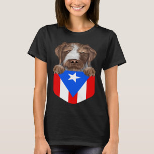 Camiseta Bandera de Puerto Rico Entrada de caza de puntero 