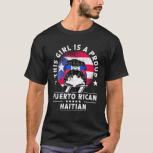 Camiseta Bandera de Puerto Rico Haití Grove el orgullo de l