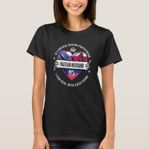 Camiseta Bandera de Puerto Rico Haití País de esposo adulto