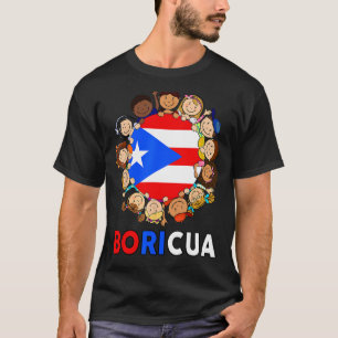 Camiseta Bandera de Puerto Rico Herencia Hispana Boricua K