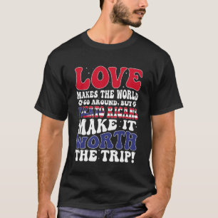 Camiseta Bandera de Puerto Rico: Hombres y mujeres callados