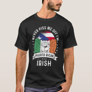Camiseta Bandera de Puerto Rico Irlanda crece orgullo del h