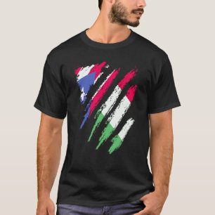 Camiseta Bandera de Puerto Rico Italia crece franja de país