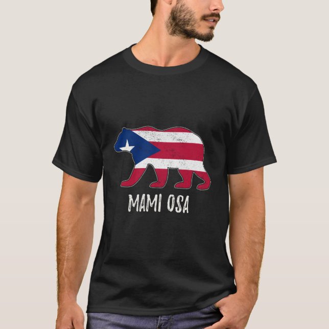 Camiseta Bandera de Puerto Rico lleva a mamá puertorriqueña (Anverso)