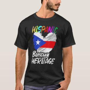 Camiseta Bandera de Puerto Rico Mes de Patrimonio Hispano N