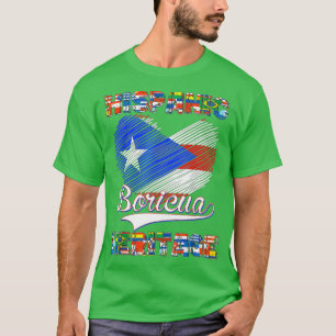 Camiseta Bandera de Puerto Rico Mes de Patrimonio Hispano N