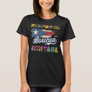 Camiseta Bandera de Puerto Rico Mes de Patrimonio Hispano N