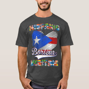 Camiseta Bandera de Puerto Rico Mes de Patrimonio Hispano N