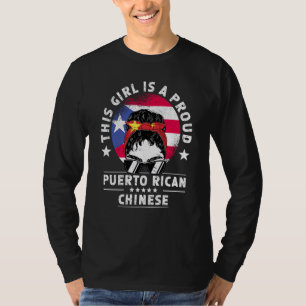 Camiseta Bandera de Puerto Rico Orgullo de Mujer Niña Crece