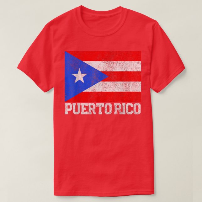 Camiseta Bandera de Puerto Rico Orgullo Nacional Rota Fami (Diseño del anverso)