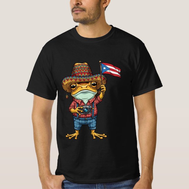Camiseta Bandera de Puerto Rico Patrimonio hispano Mes Bori (Anverso)