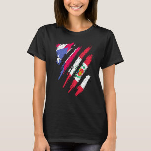 Camiseta Bandera de Puerto Rico Perú cultiva franja de país